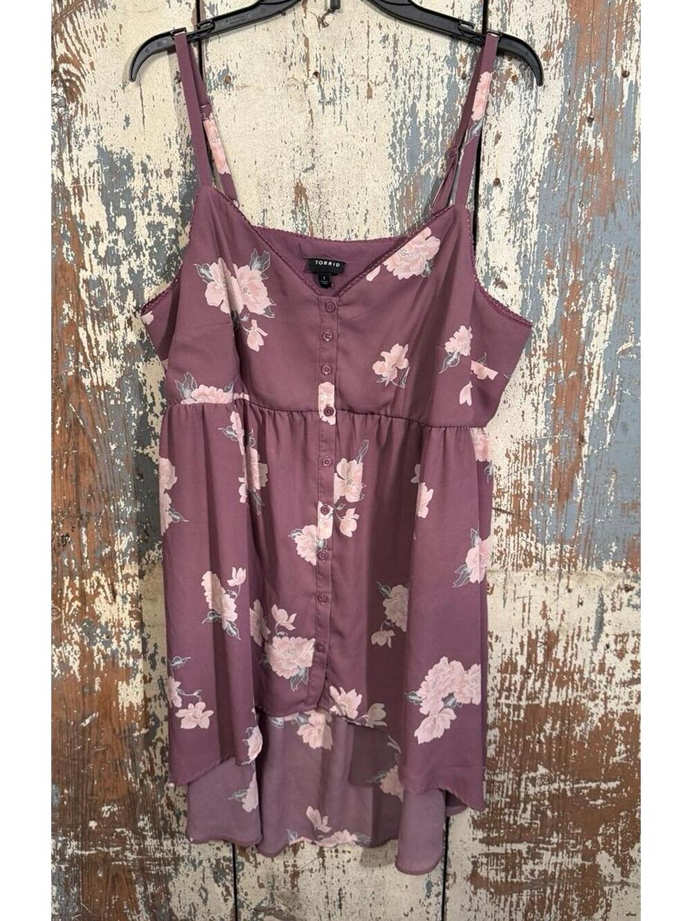 Torrid Georgette Babydoll Cami women’s size 1 1X - Picture 3 of 6